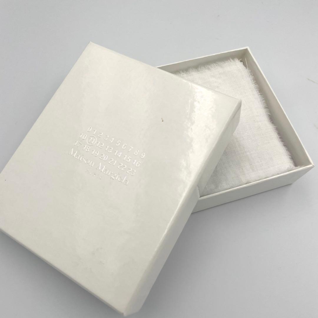 鑑定済・良品★メゾンマルジェラ　レザー　マネークリップ　ブラック×ベージュ　箱