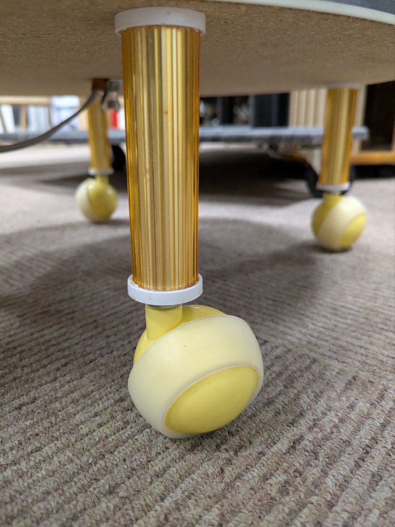 の*ん様 かわいい 昭和レトロ レトロポップなキッチンワゴン サイドテーブル 緑