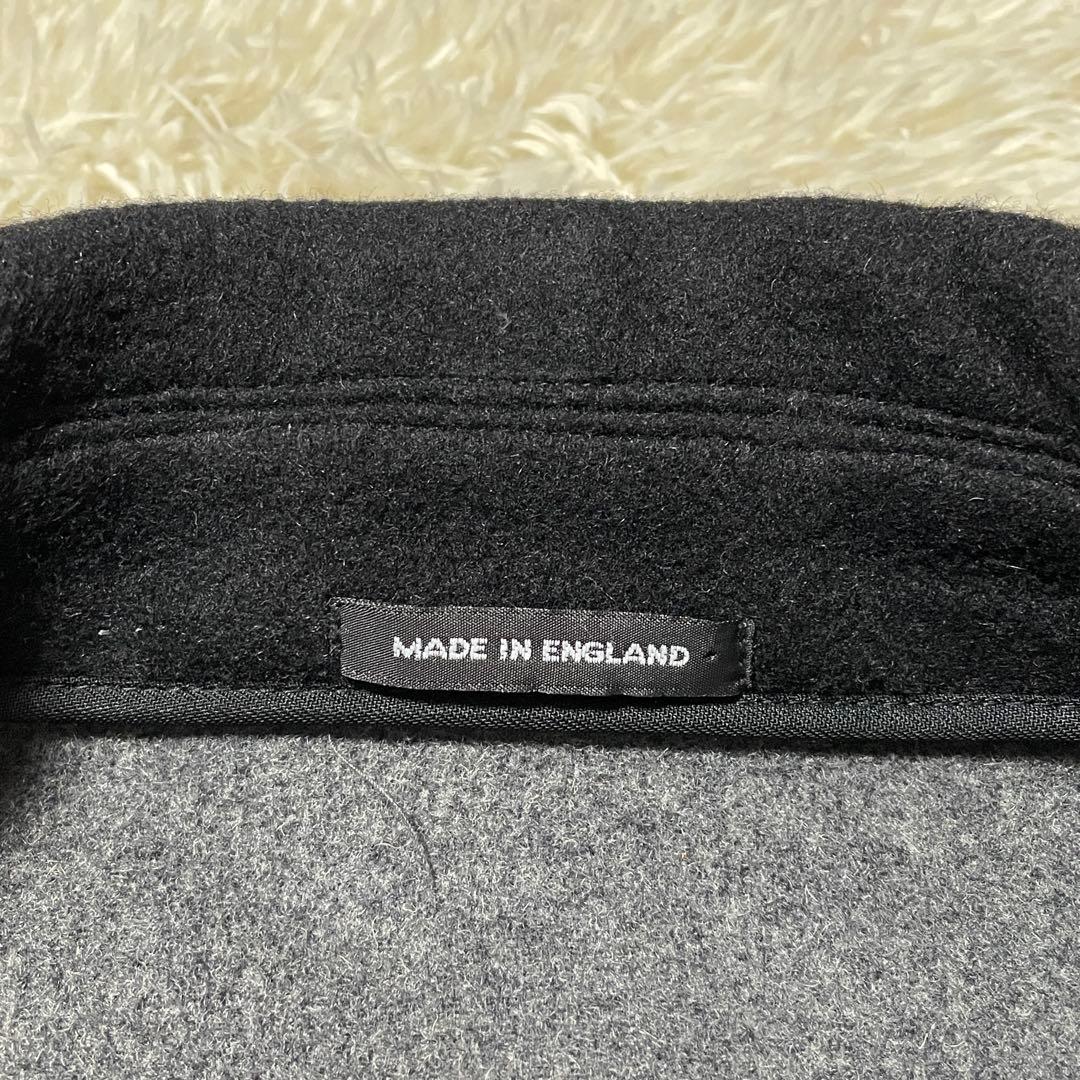 【美品】ブルックスブラザーズ 英国製 ウール混 コート 80s ブラック M