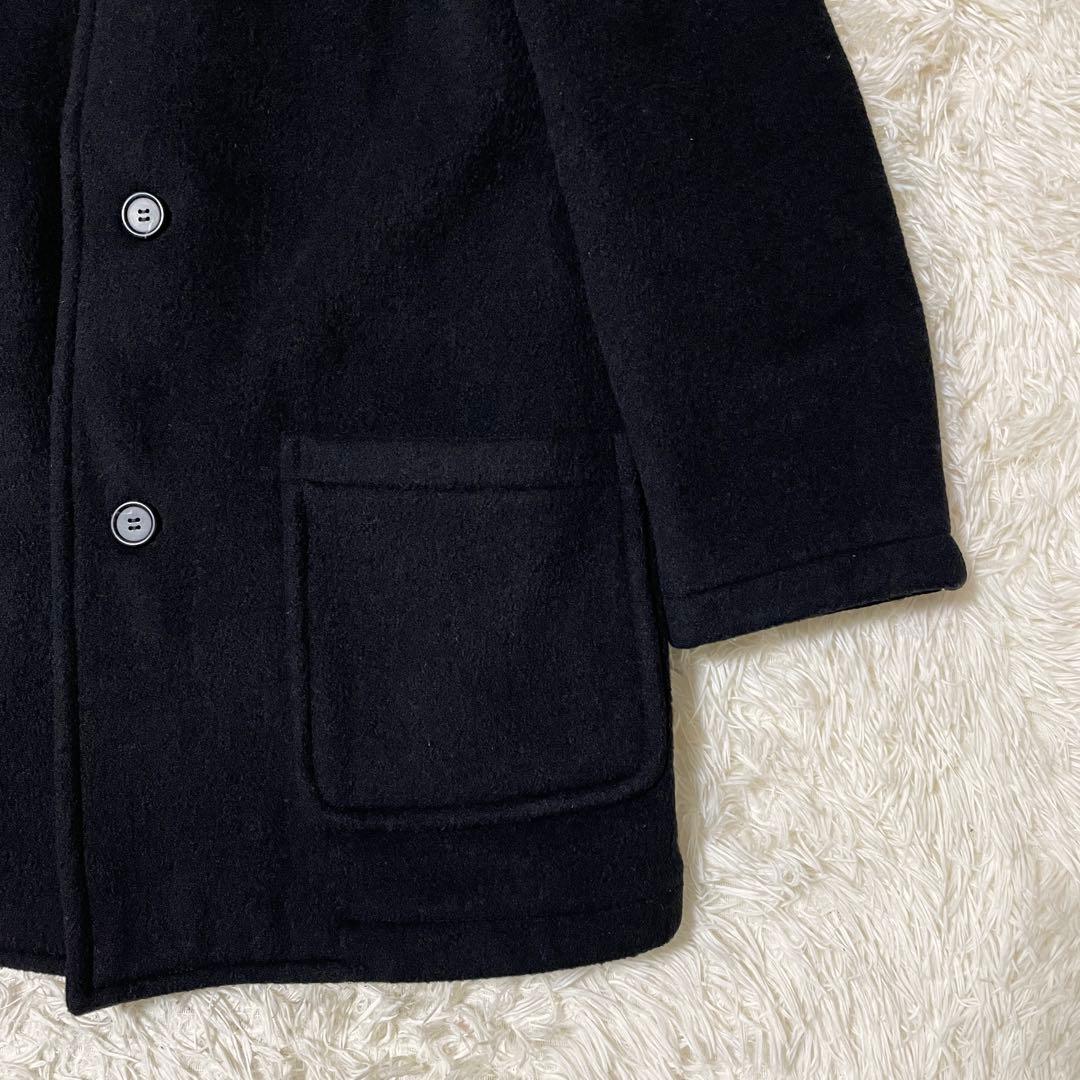 【美品】ブルックスブラザーズ 英国製 ウール混 コート 80s ブラック M