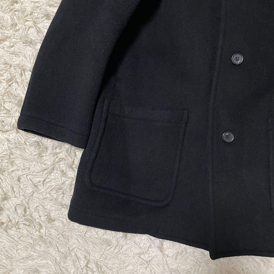 【美品】ブルックスブラザーズ 英国製 ウール混 コート 80s ブラック M