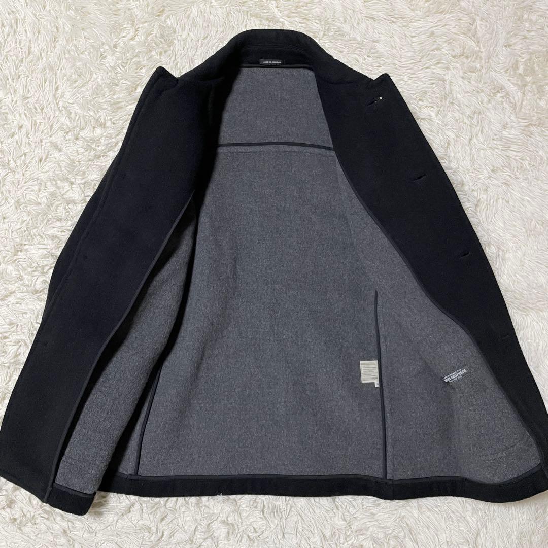 【美品】ブルックスブラザーズ 英国製 ウール混 コート 80s ブラック M