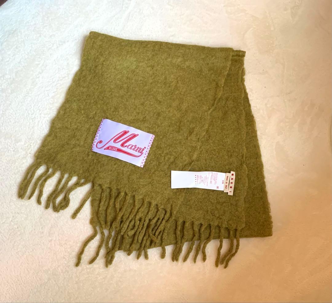 Marni オリーブグリーン マフラー