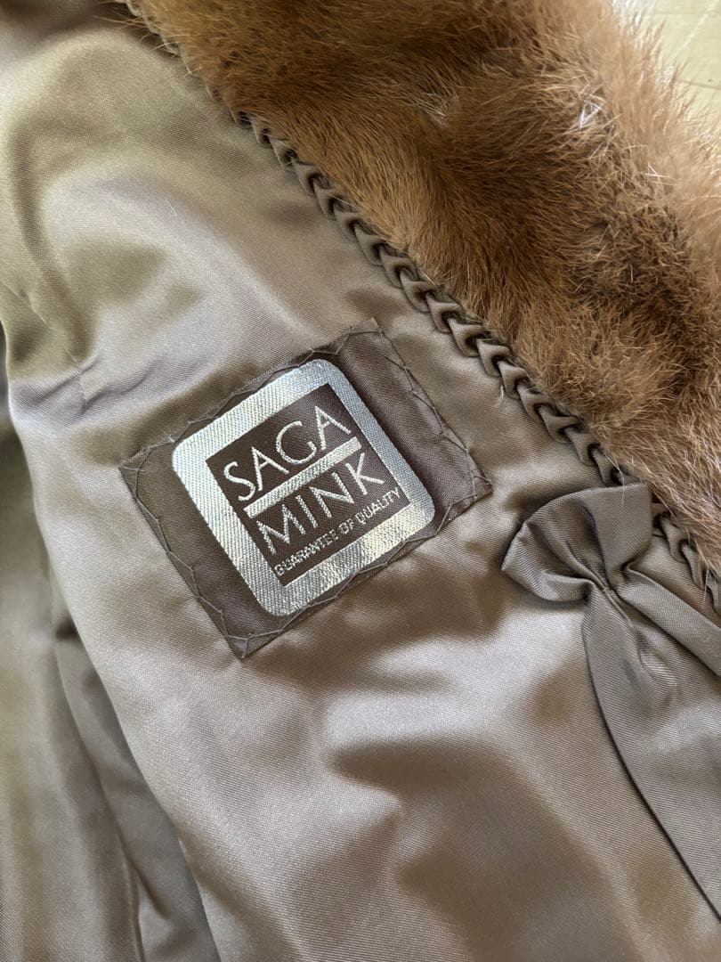 リアルミンク　ブラウンファーコート フロントオープン