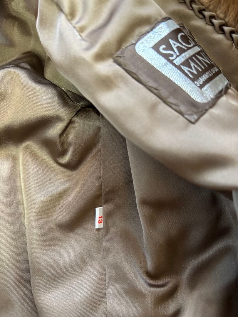 リアルミンク　ブラウンファーコート フロントオープン