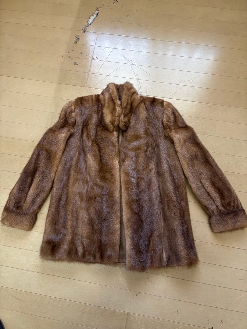 リアルミンク　ブラウンファーコート フロントオープン