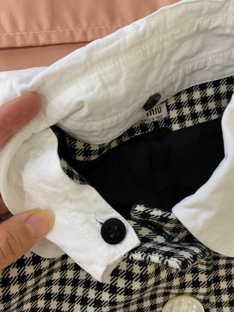 最終値下げ　ミュウミュウのギンガムチェックジャケット&スカートセットアップ