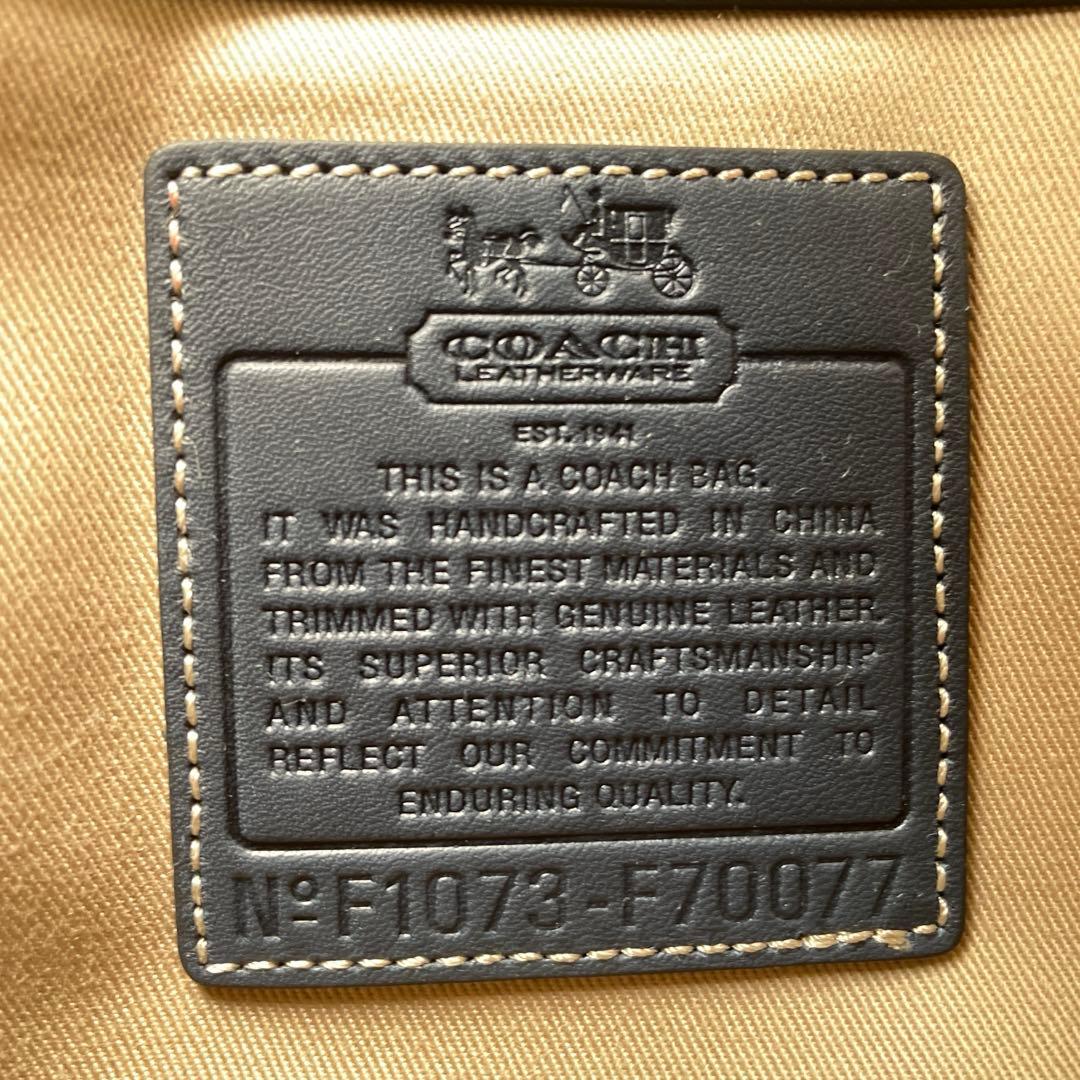 COACH メッセンジャーバッグ ベージュ/ネイビー