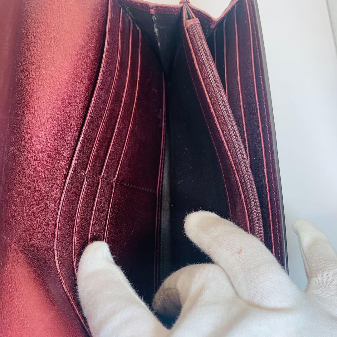 GUCCIグッチ 長財布 ラブリー/シマライン 251861 ブラウン レザー