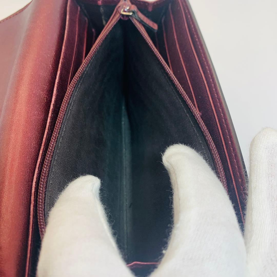 GUCCIグッチ 長財布 ラブリー/シマライン 251861 ブラウン レザー