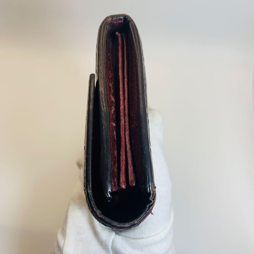 GUCCIグッチ 長財布 ラブリー/シマライン 251861 ブラウン レザー