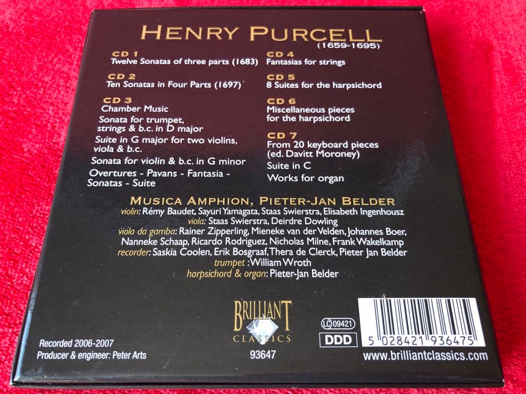 クラシック HENRY PURCELL COMPLETE CHAMBER MUSIC