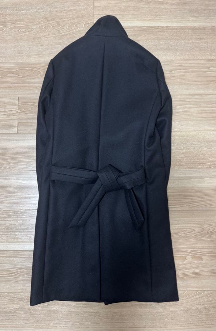 【美品】ATTACHMENT スタンドカラーコート ブラック ロングコート