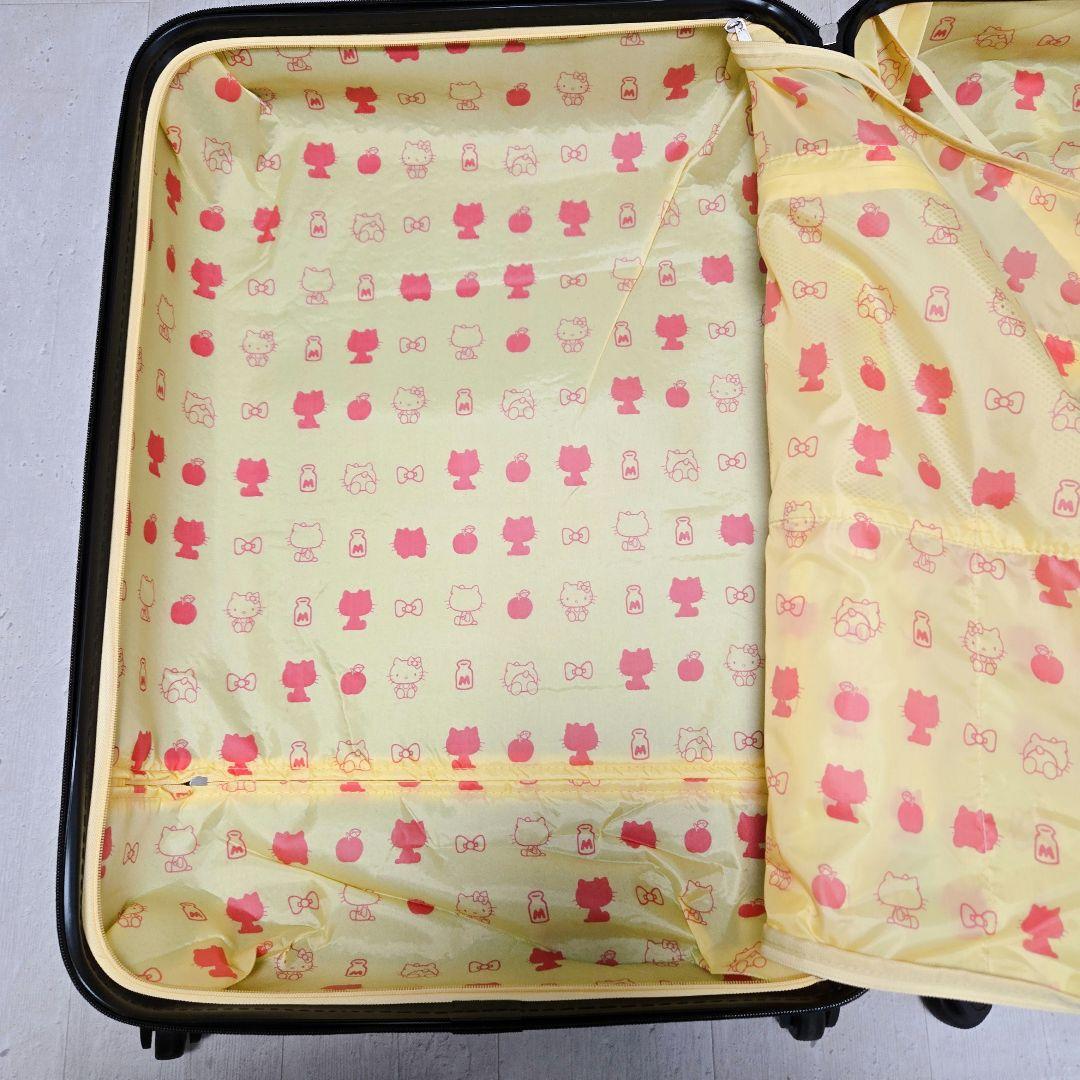 美品！ハローキティキャリーバッグL　スーツケース　白 90L