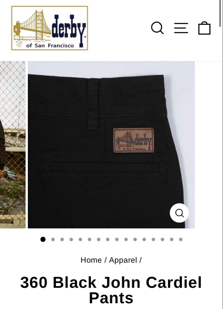 新品未使用 ダービーオブサンフランシスコ フリスコパンツ w36