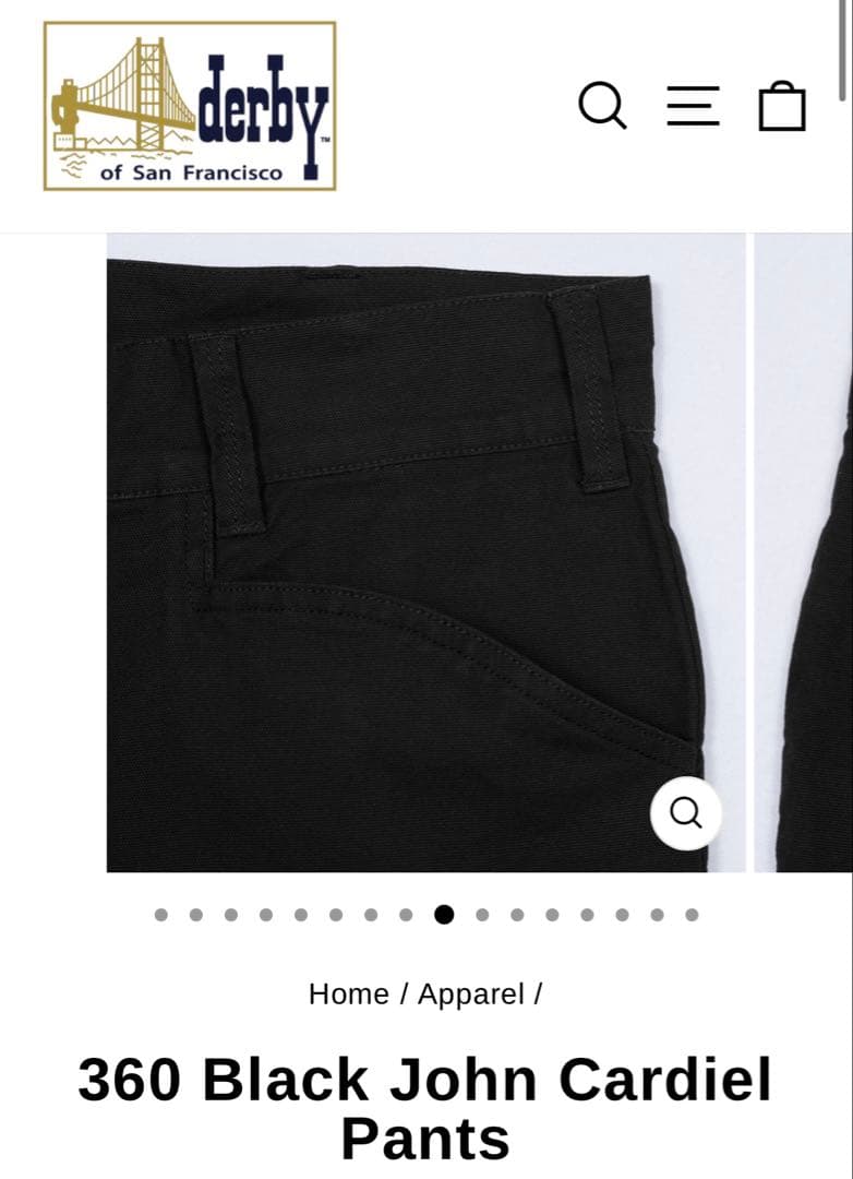 新品未使用 ダービーオブサンフランシスコ フリスコパンツ w36