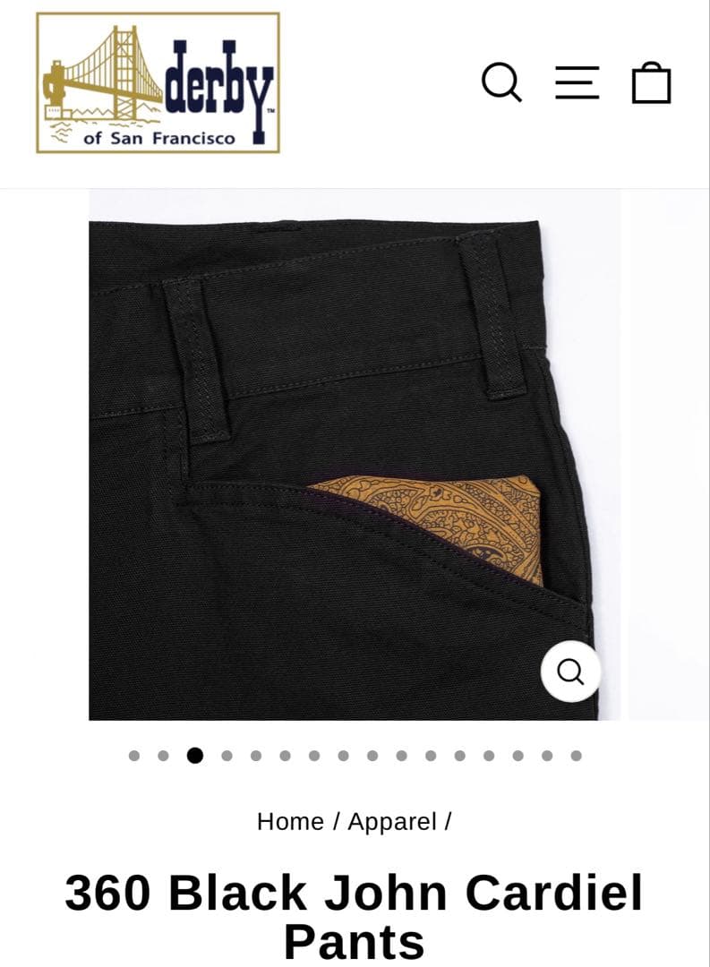 新品未使用 ダービーオブサンフランシスコ フリスコパンツ w36