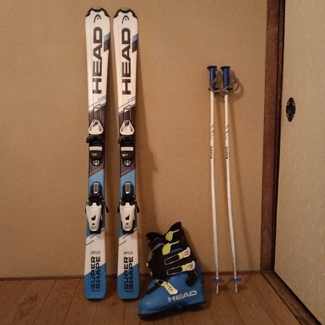 HEAD★ジュニア用　スキー板・ブーツ・ストックセット