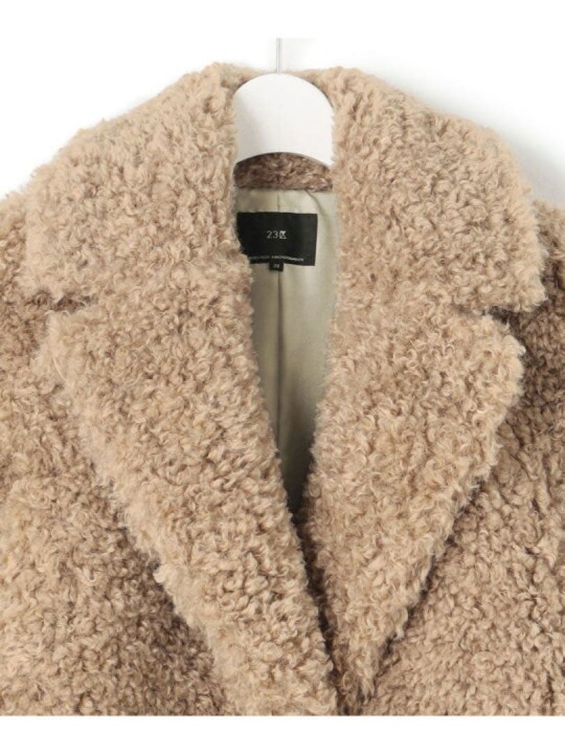 未使用 23区 ECOPEL プードルファー コート ジャケット アウター 38