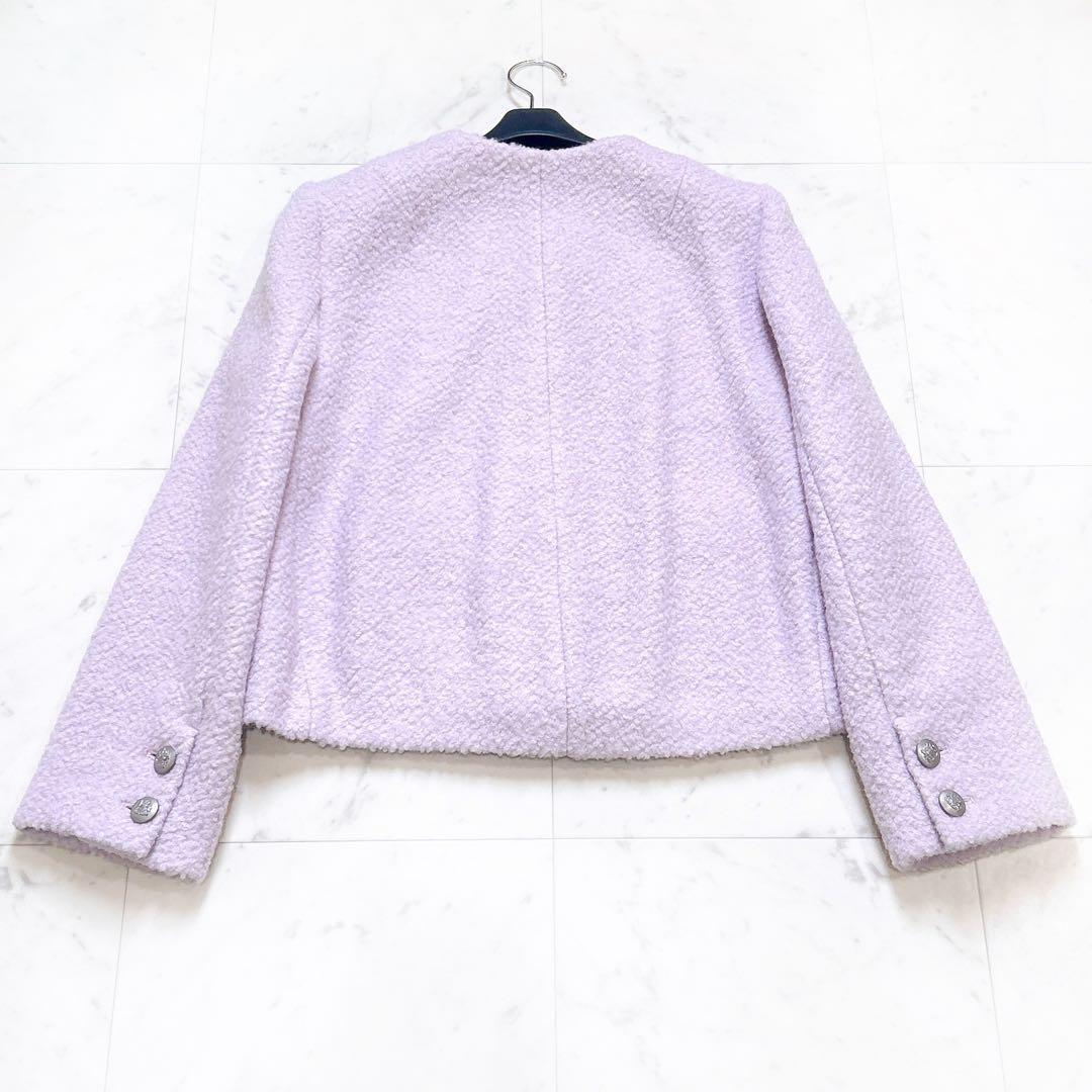 美品 JUSGLITTY ジャスグリッティー ブークレジャコット ノーカラー