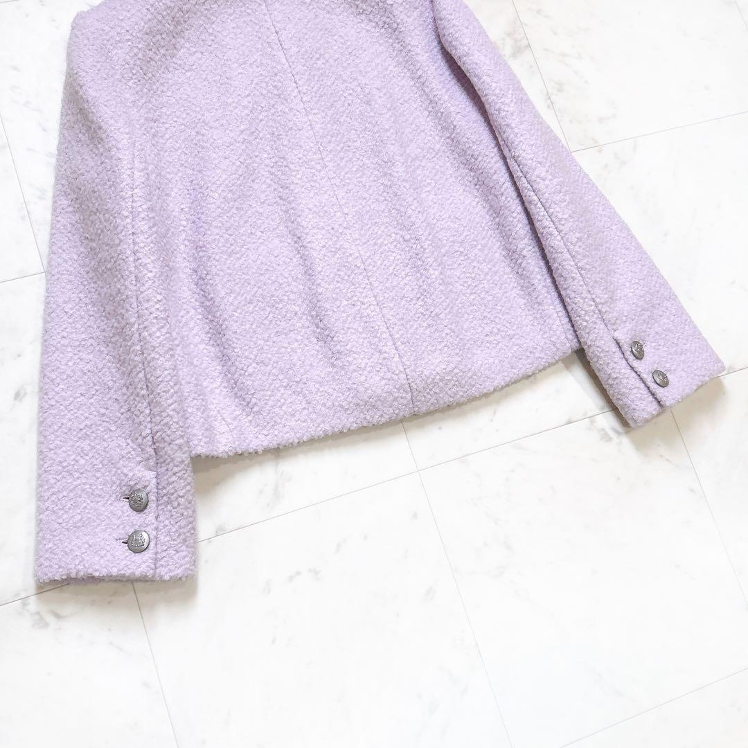 美品 JUSGLITTY ジャスグリッティー ブークレジャコット ノーカラー