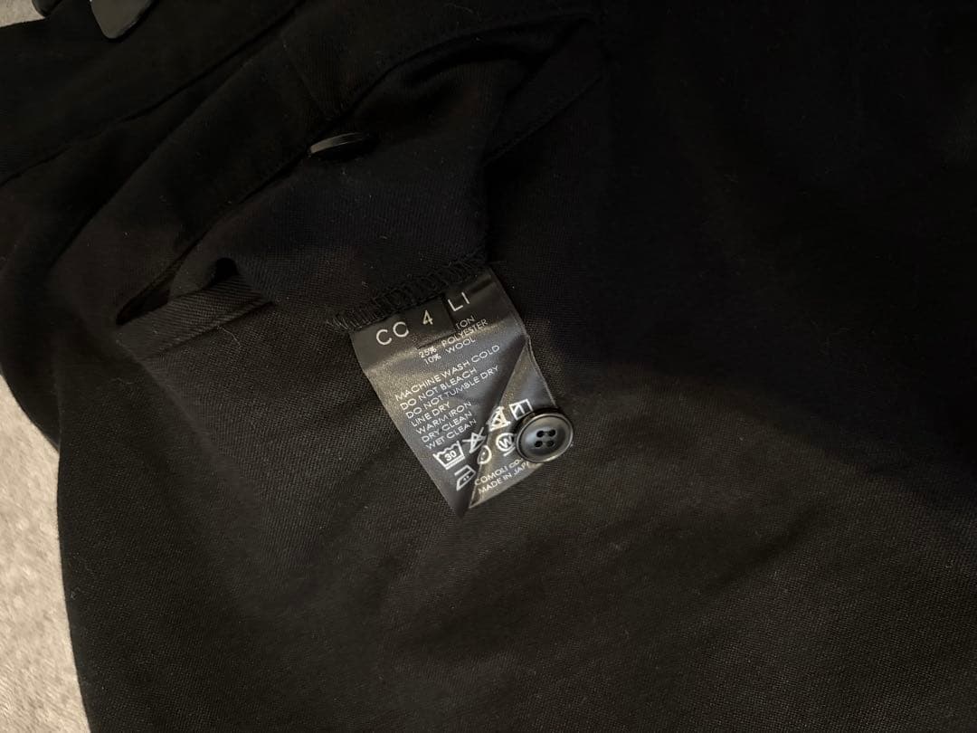 25SS COMOLI ポストワークツイルパンツ BLACK 4