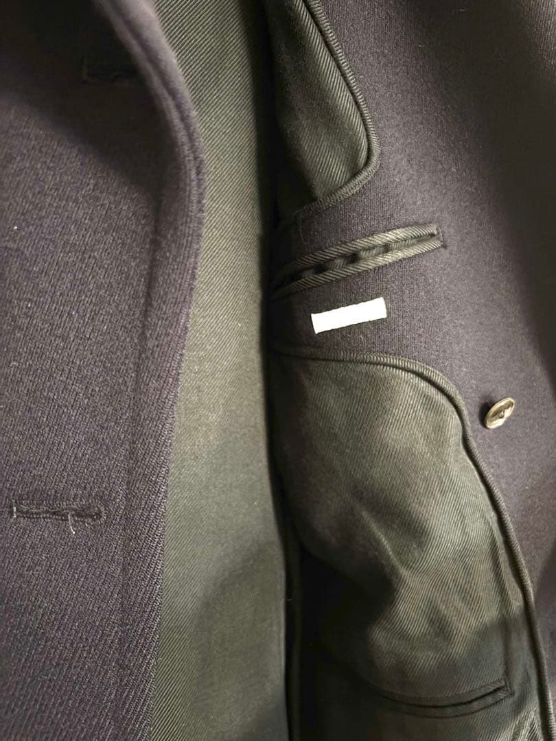 COMOLI キャバリーメルトン ダブルブレステッド ピーコート サイズ1