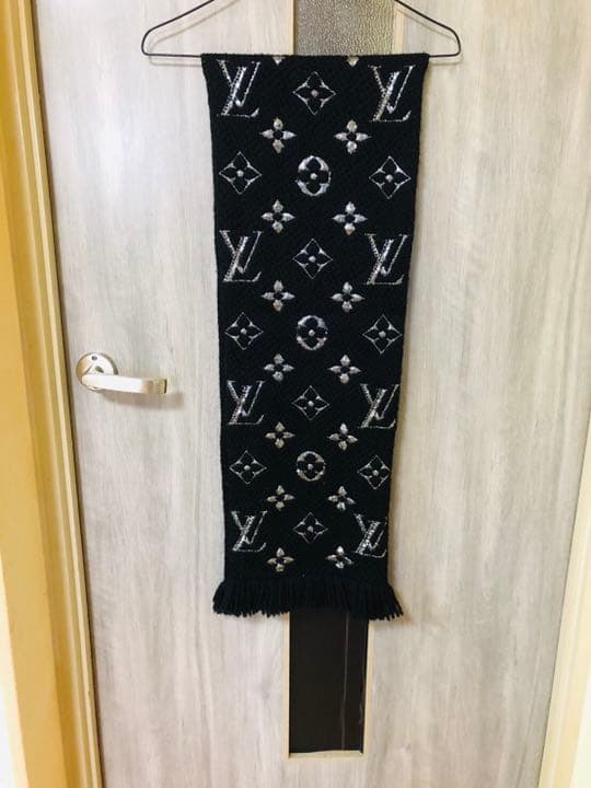 美品☆ルイヴィトン♡エシャルプロゴマニアシャインウールポリエステルマフラー♡