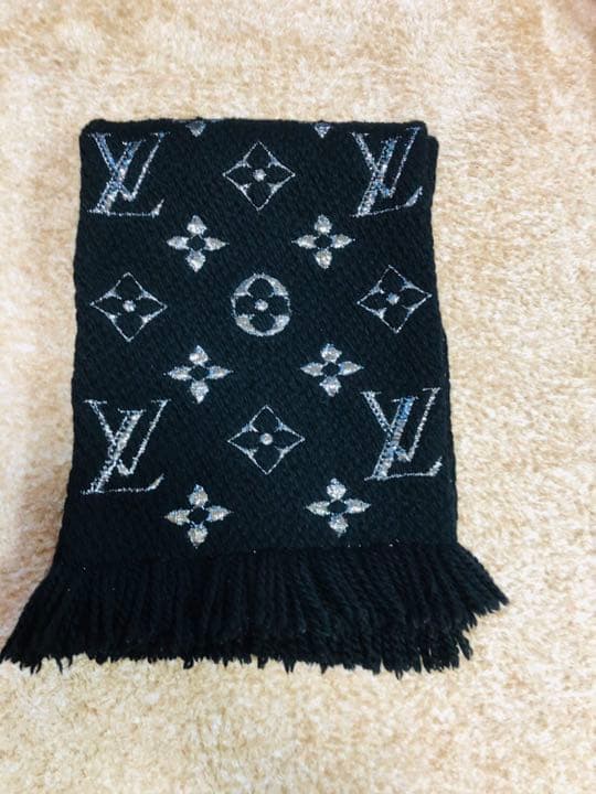 美品☆ルイヴィトン♡エシャルプロゴマニアシャインウールポリエステルマフラー♡