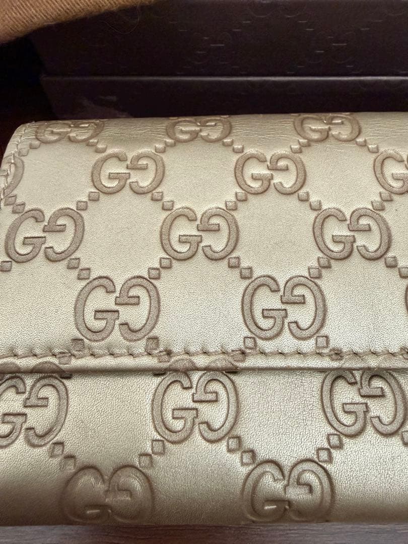 GUCCI ゴールド GGパターン 長財布