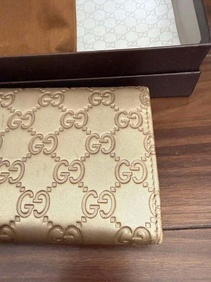 GUCCI ゴールド GGパターン 長財布