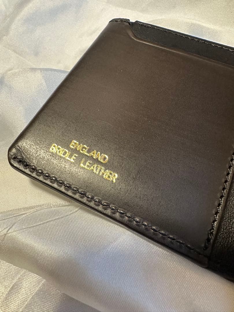 CrampクランプUKブライドルレザーフロント金具ギャルソンスリムウォレット