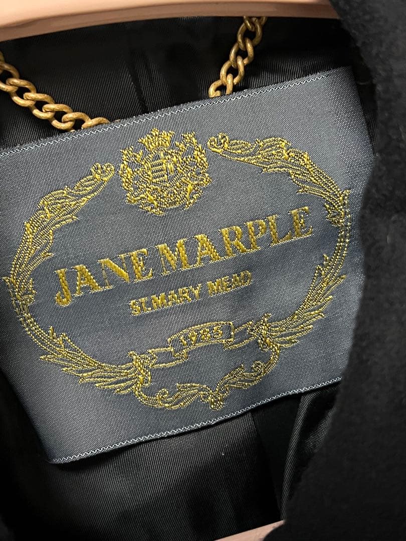 最終ジェーンマープル　ダブルボタンサイドリボンドレスコート　ネイビー　紺