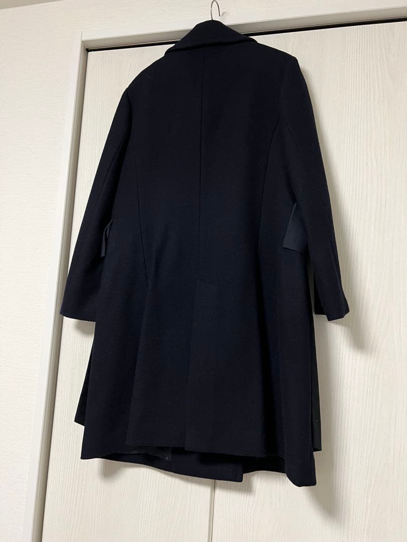 最終ジェーンマープル　ダブルボタンサイドリボンドレスコート　ネイビー　紺