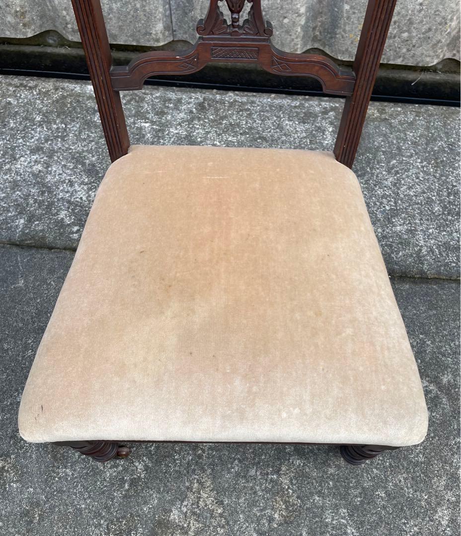 稀少/アンティーク/イギリス製/ナーシングチェア/ダイニングチェア/キャスター付