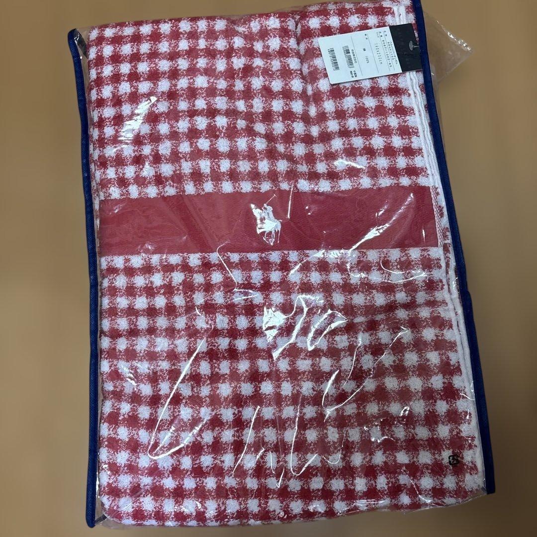 Ralph Lauren タオルケット レッドチェック140x200cm
