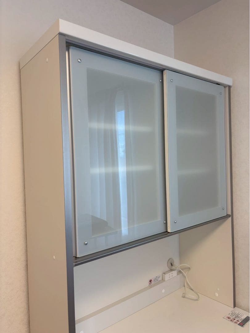 Pamouna(パモウナ) 食器棚 幅90上部スライド扉　キッチンカウンター