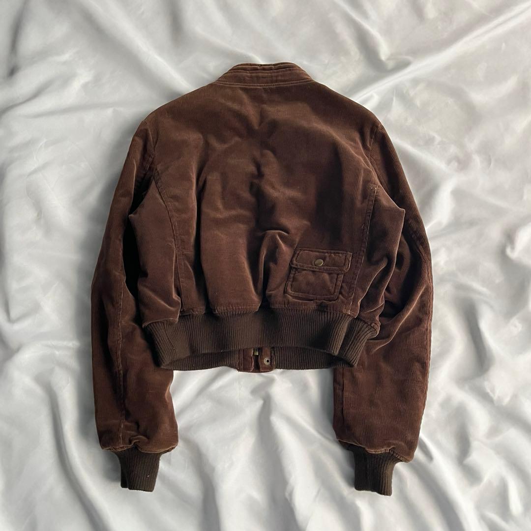 90s vintage コーデュロイ 短丈 ブルゾンジャケット グランジ y2k