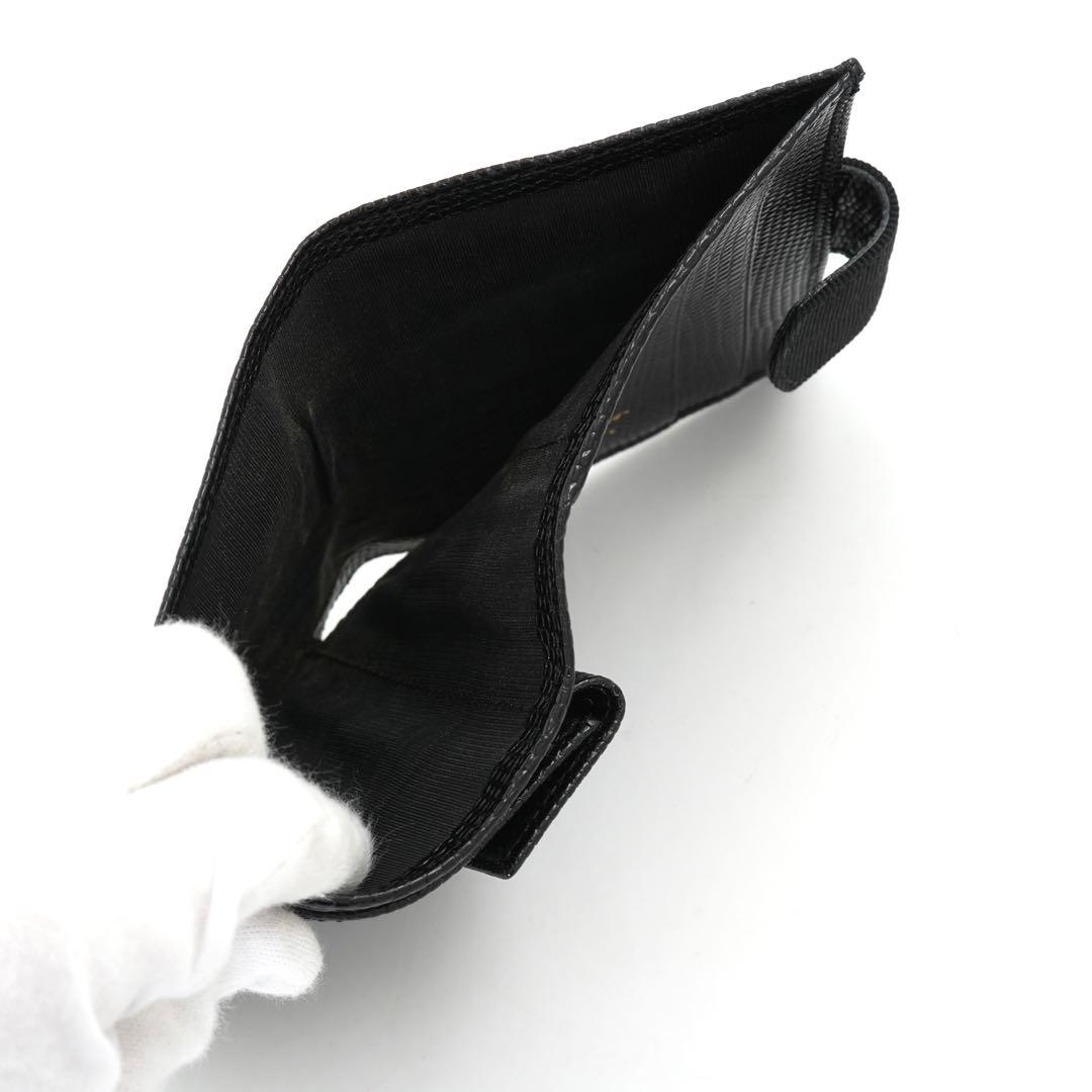 ✨新品未使用✨　Ferragamo ミニ財布　リザード　ヴァラリボン　二つ折り