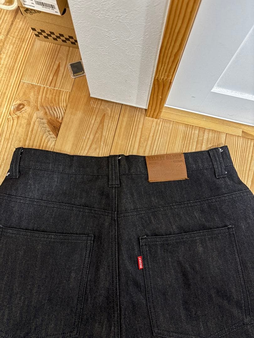 パンツ Star logo rigid Denim Jorts belvet BLACK