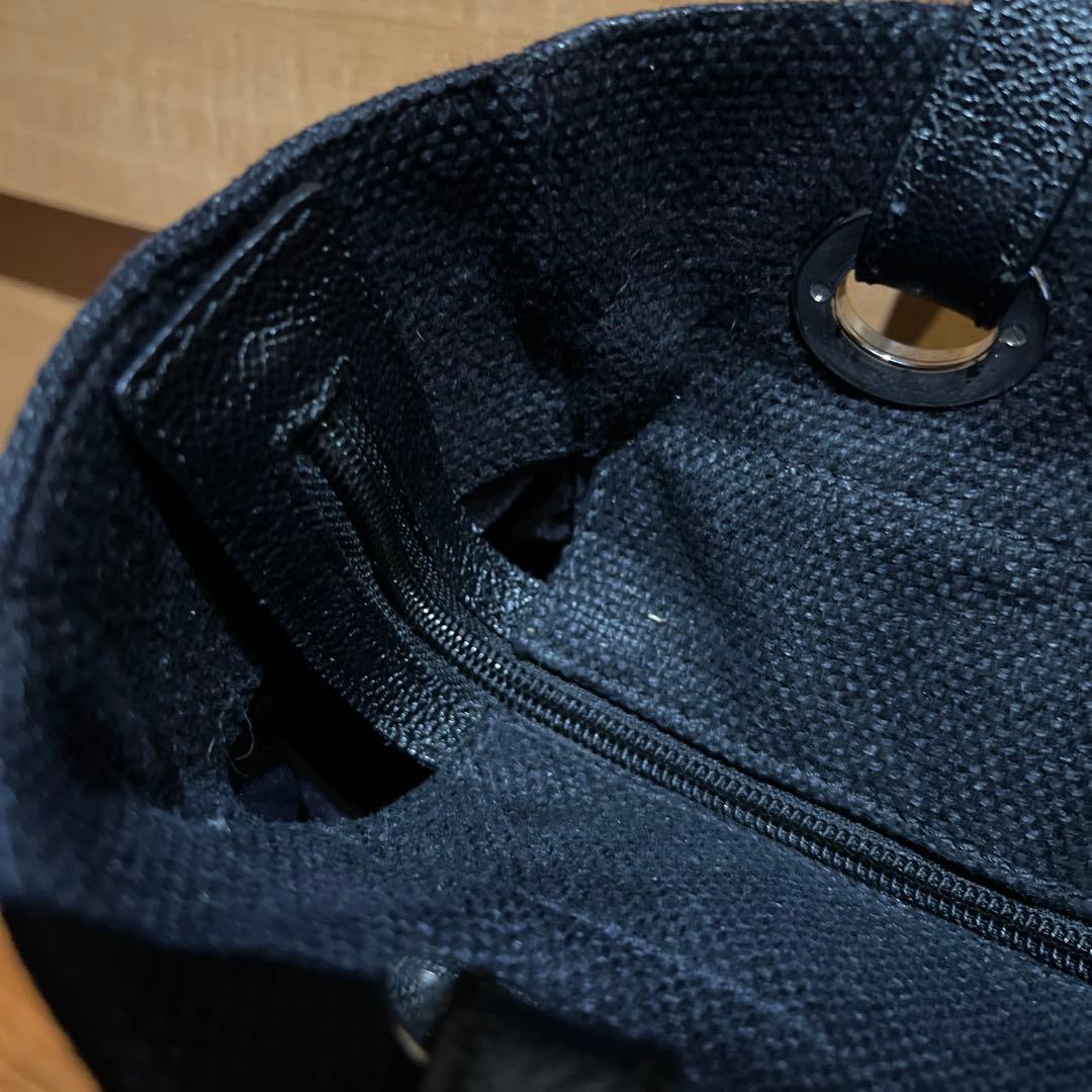 シャネル　パリビアリッツトートバッグ　ブラックシルバー金具