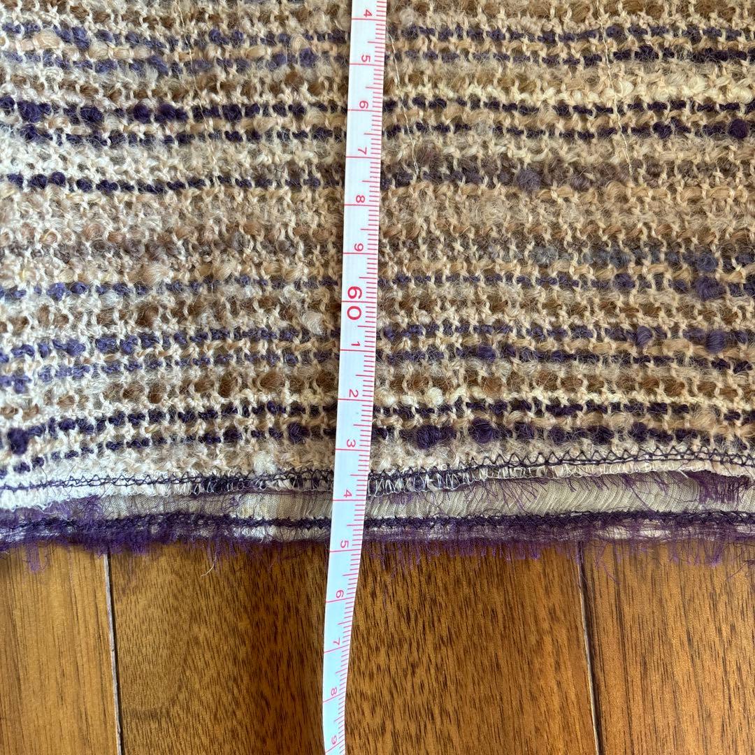 PRADA フレアスカート 40ベージュ・紫・茶色