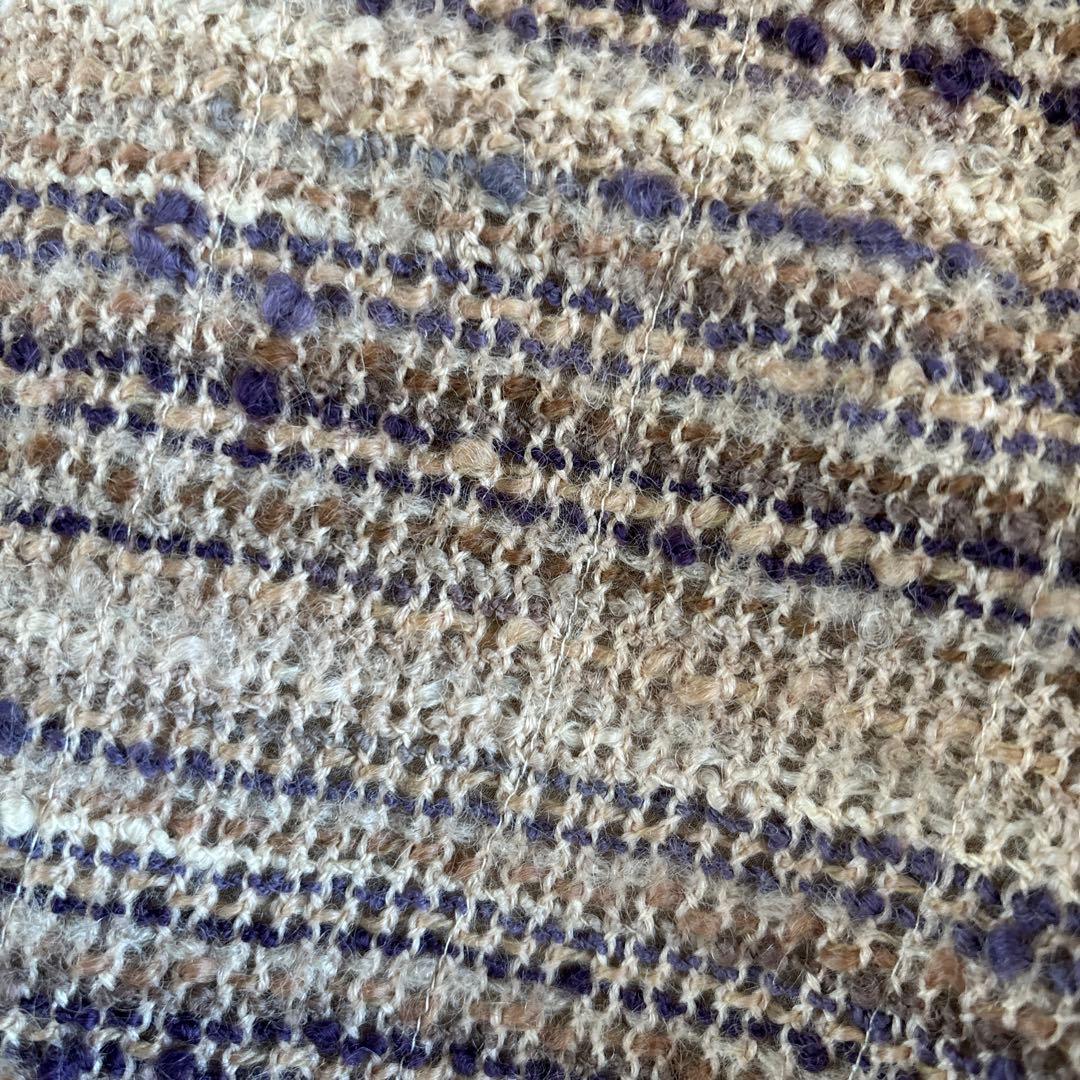 PRADA フレアスカート 40ベージュ・紫・茶色