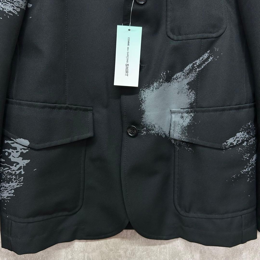 【山口一郎着用モデル】コムデギャルソンシャツ ペイント セットアップ M 黒