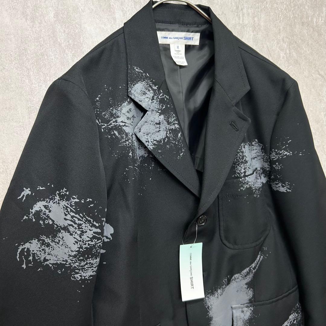 【山口一郎着用モデル】コムデギャルソンシャツ ペイント セットアップ M 黒