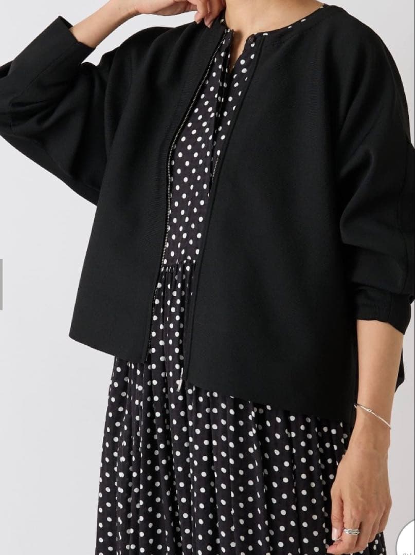 ビアズリードルマンニットカーディガン　黒　新品