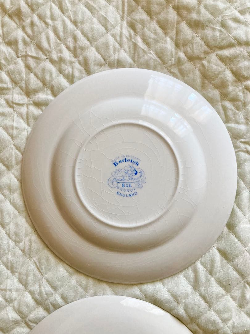 Burleigh ブルーアジアティックフェザンツ プレートS 17.5cm 4枚