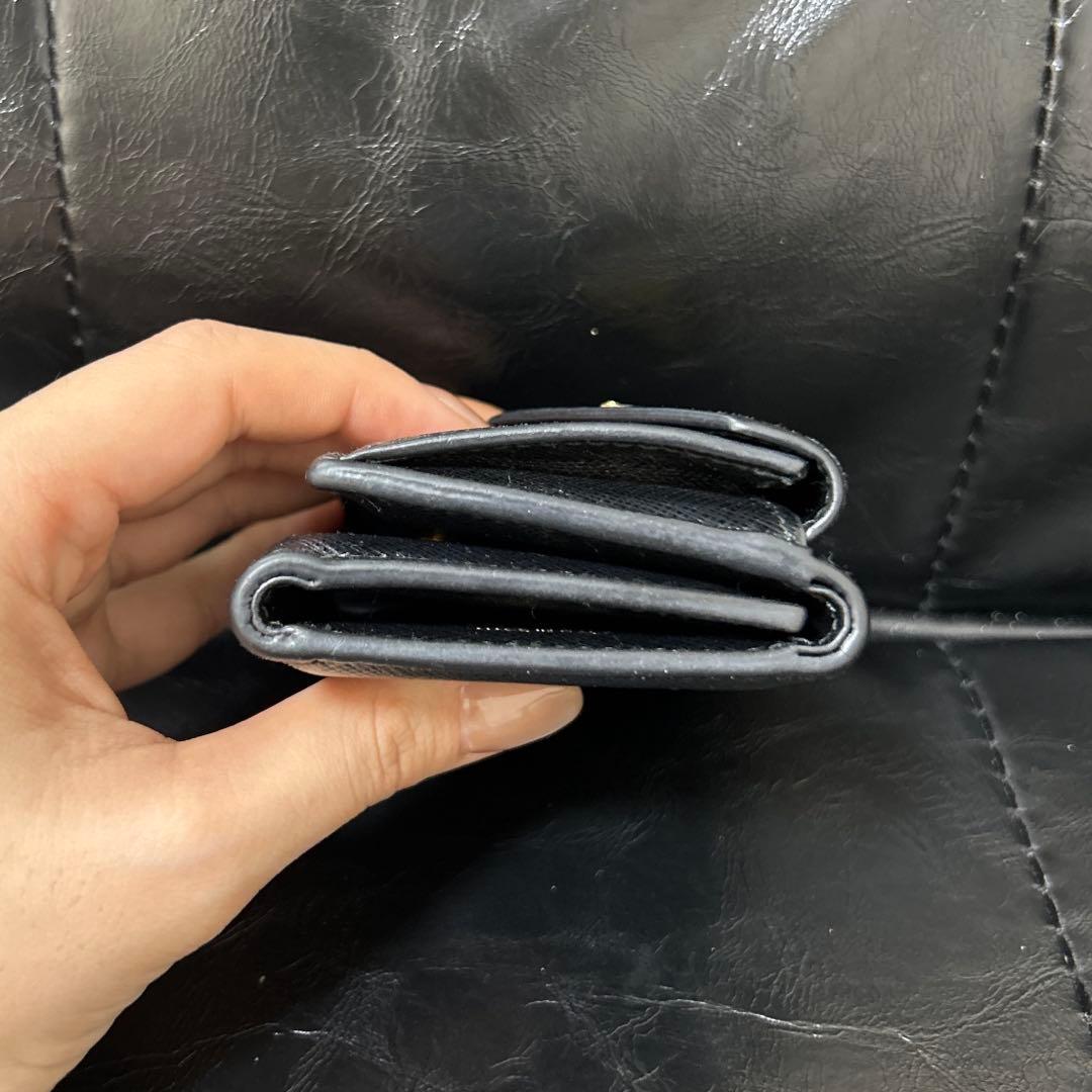 PRADA プラダ サフィアーノ ゴールド三角バッジ 財布 ブラック ウォレット