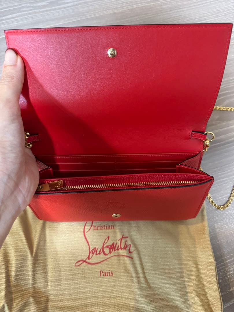 【新品未使用】クリスチャンルブタン ロングチェーンウォレット