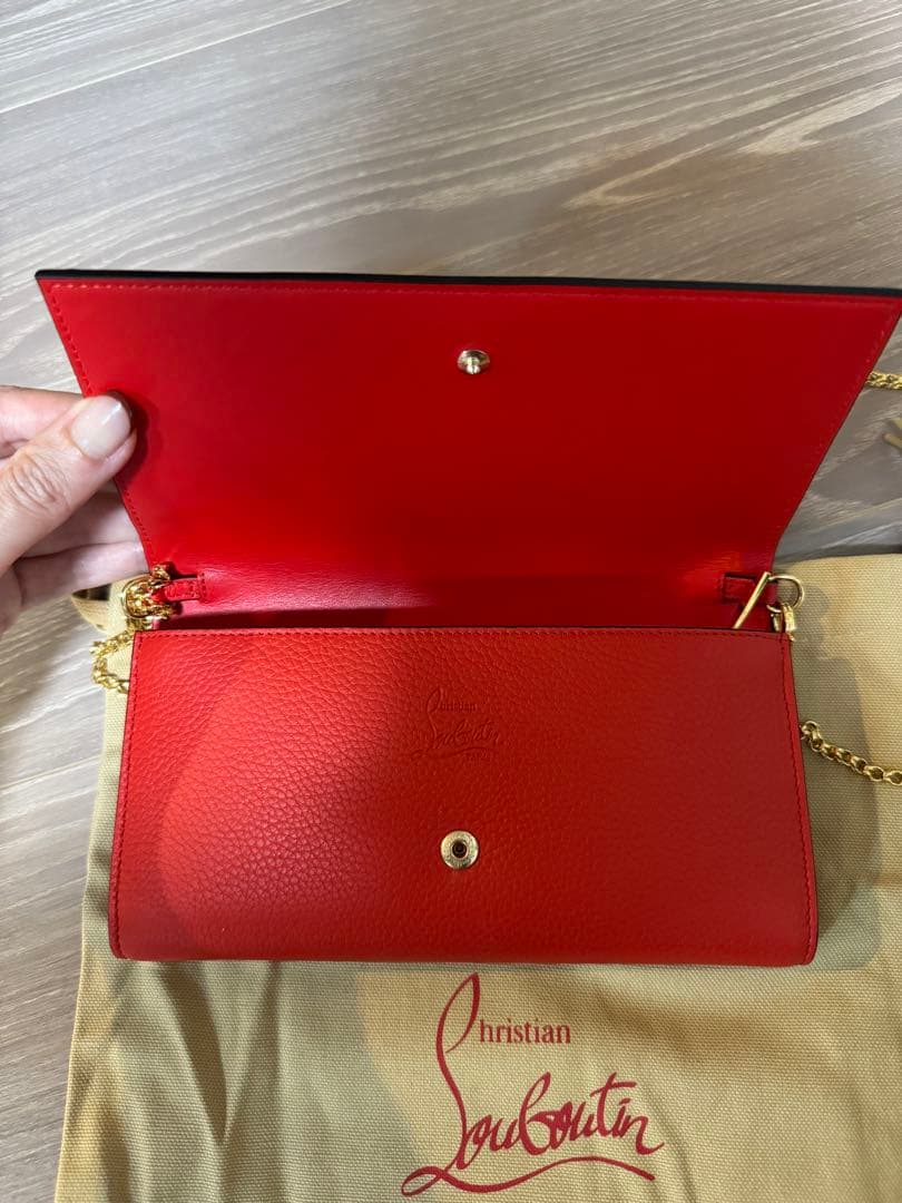 【新品未使用】クリスチャンルブタン ロングチェーンウォレット